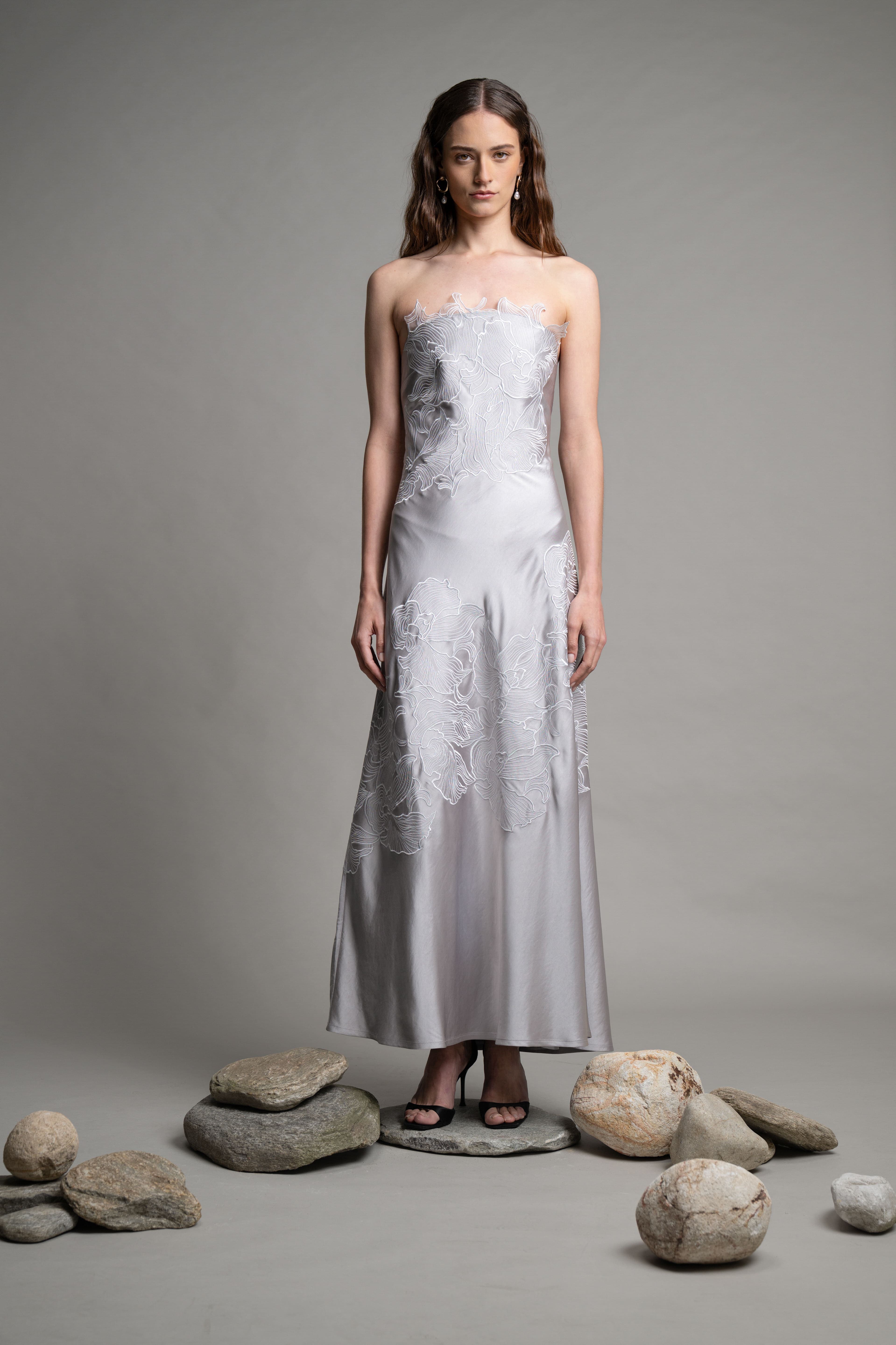 Fragment Satin Dress - Image 3