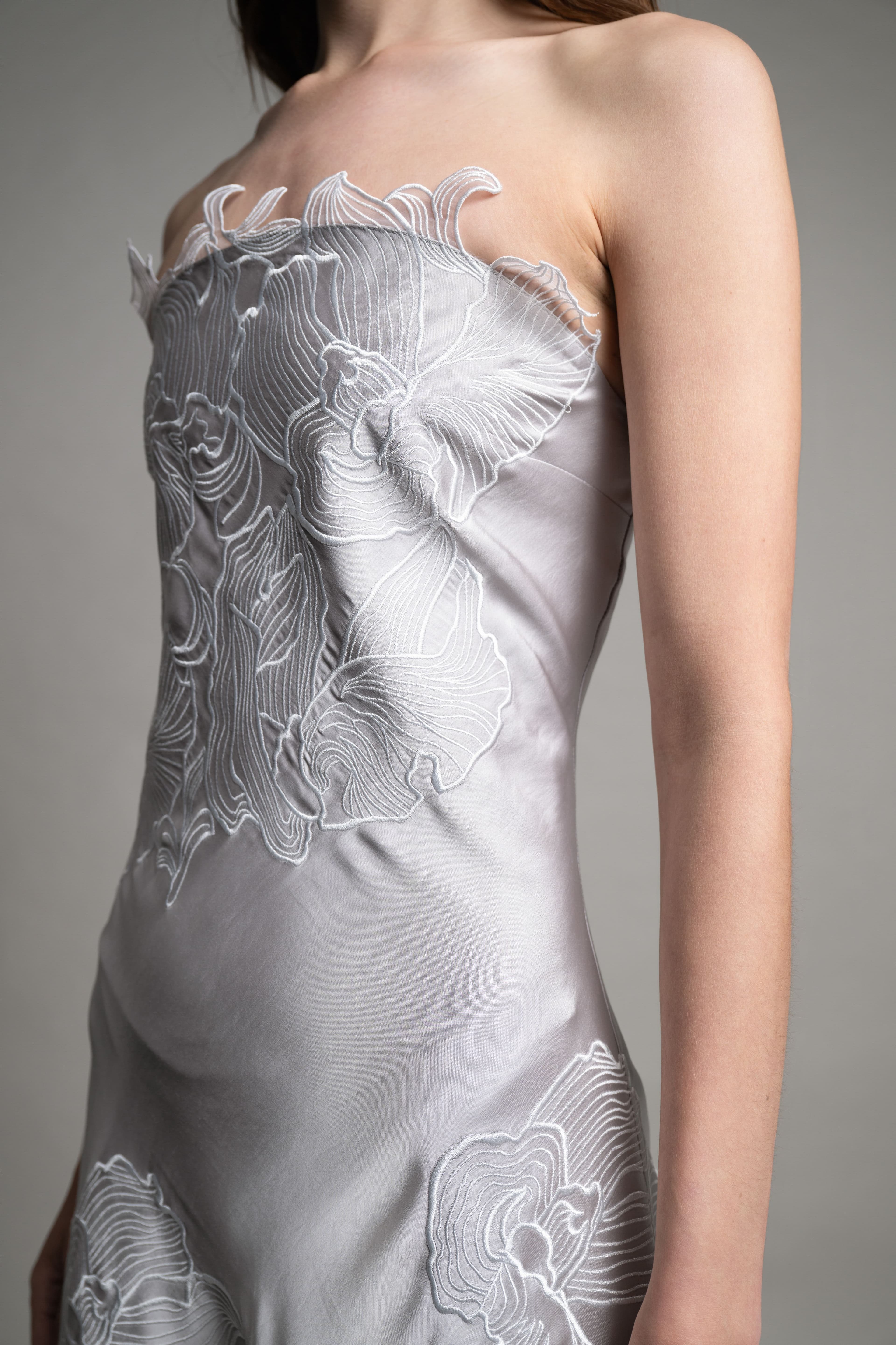 Fragment Satin Dress - Image 7