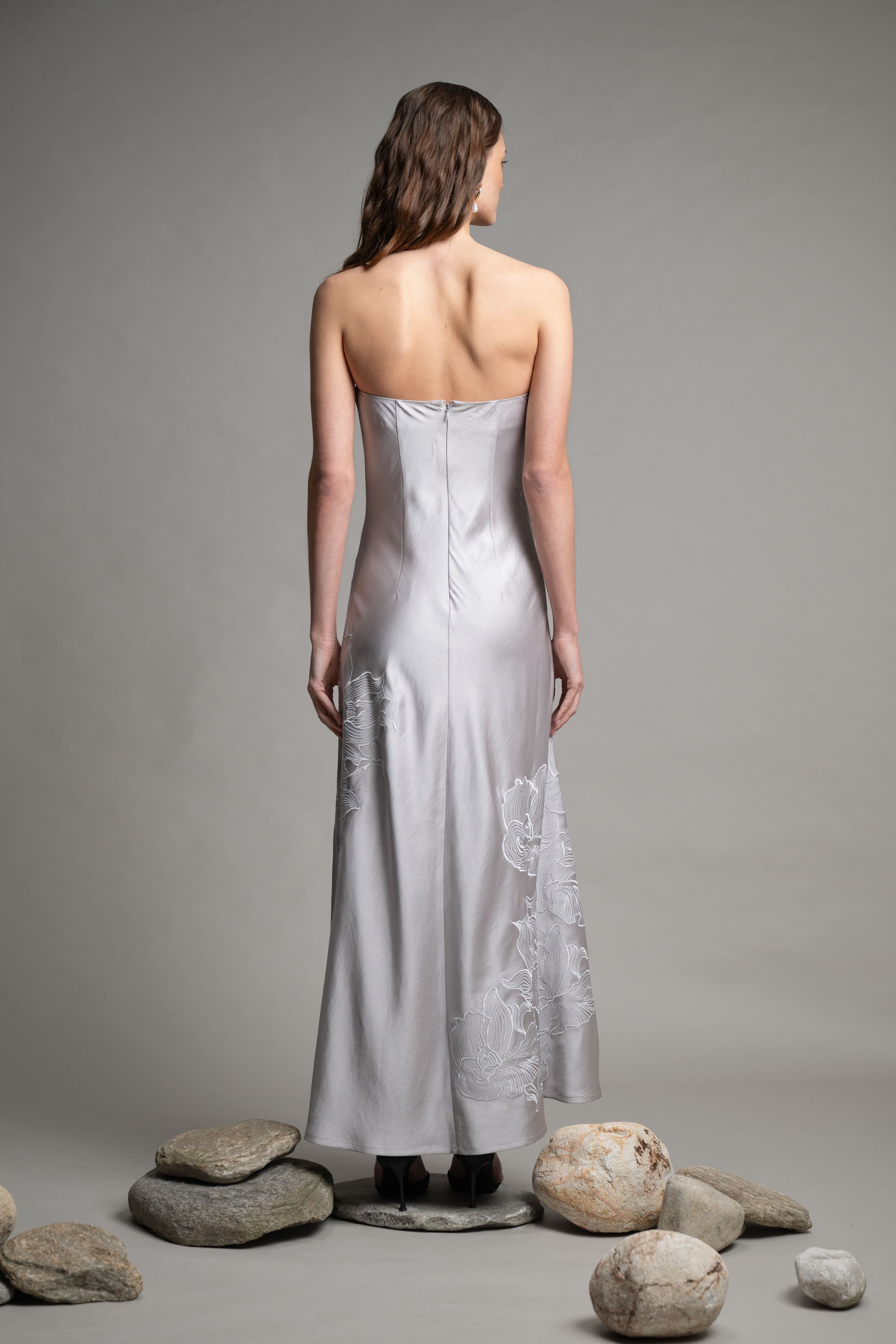 Fragment Satin Dress - Image 6