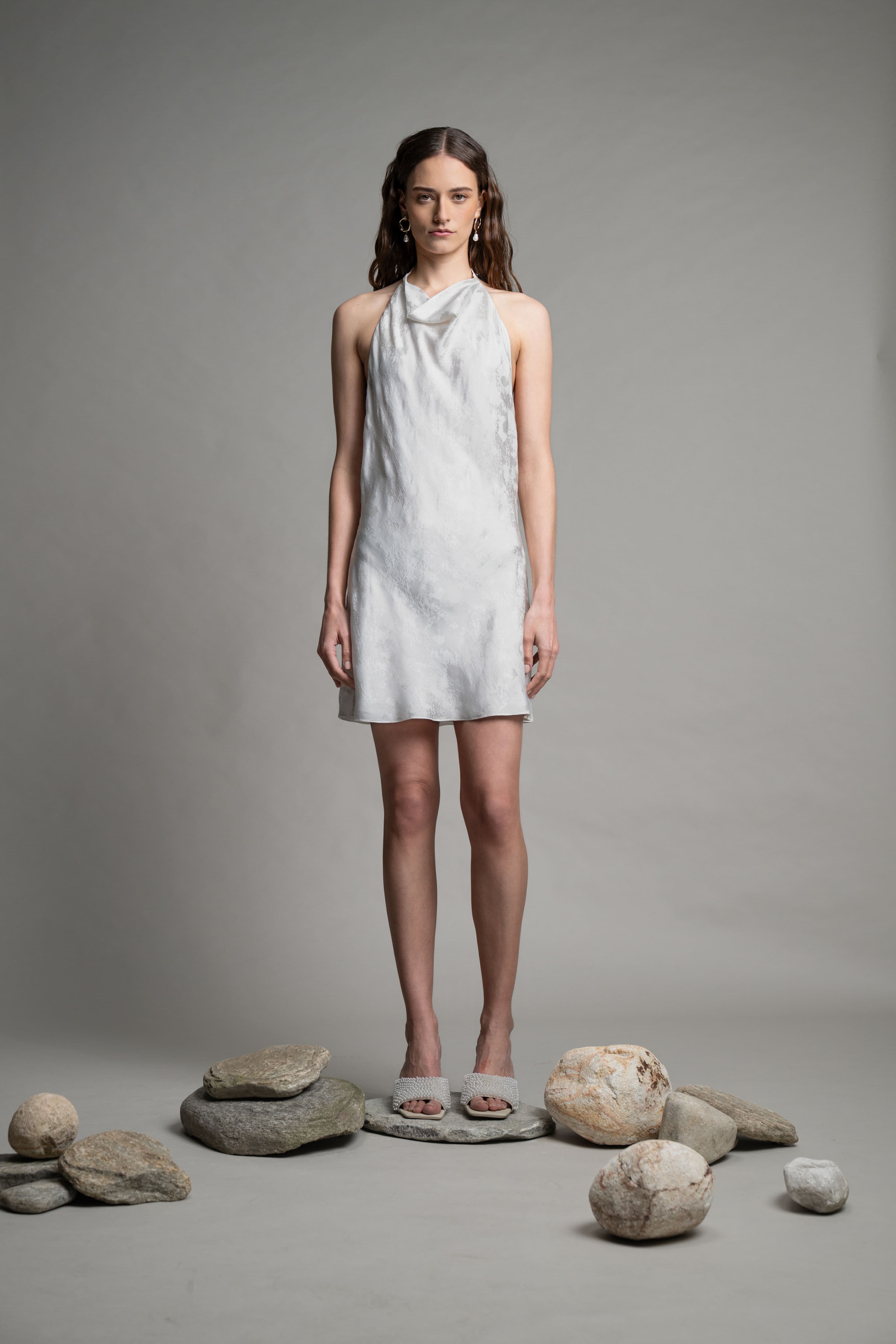 Pearl Satin Dress - Image 2