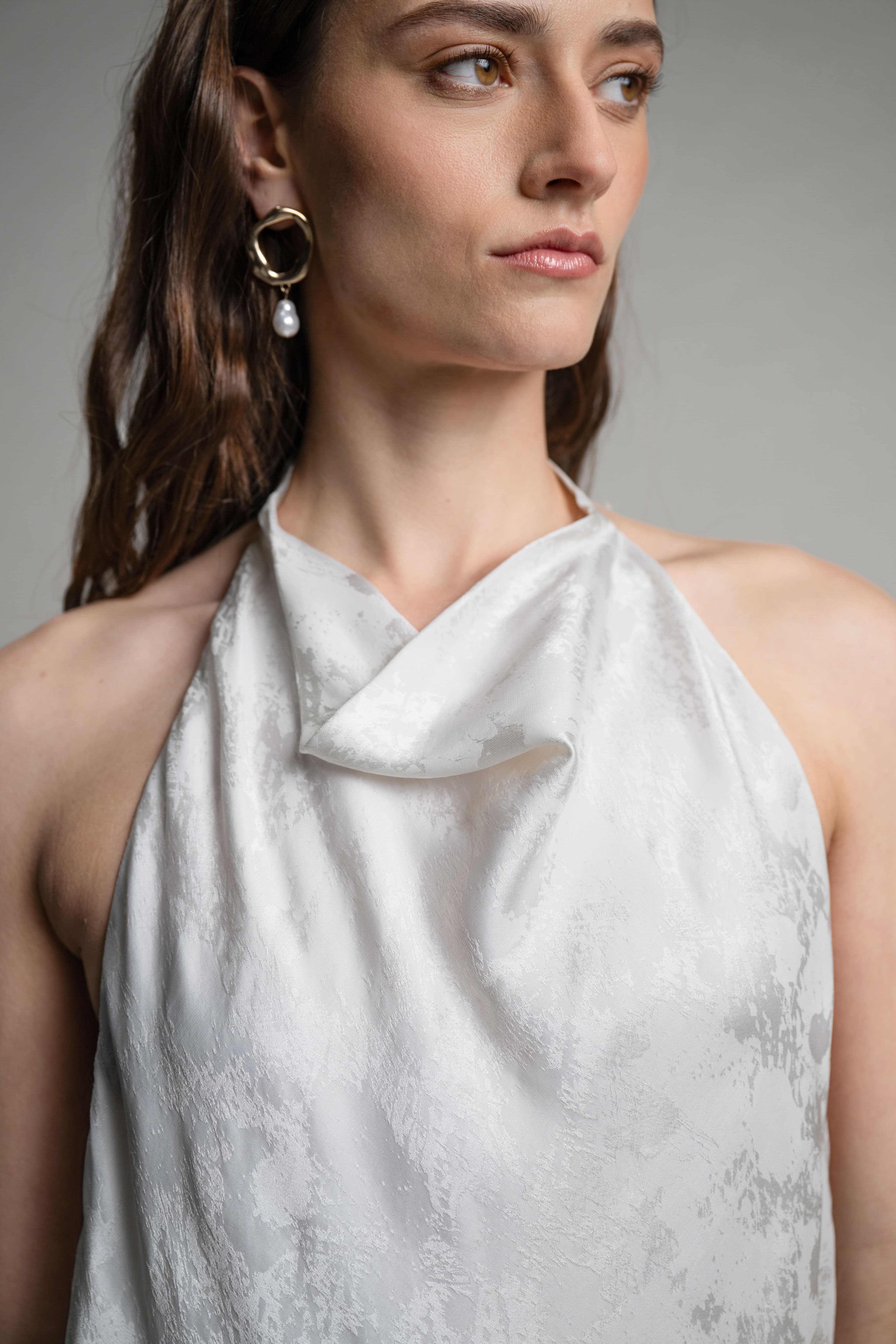 Pearl Satin Dress - Image 6